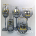 custom handmade color fancy goblet wine glass